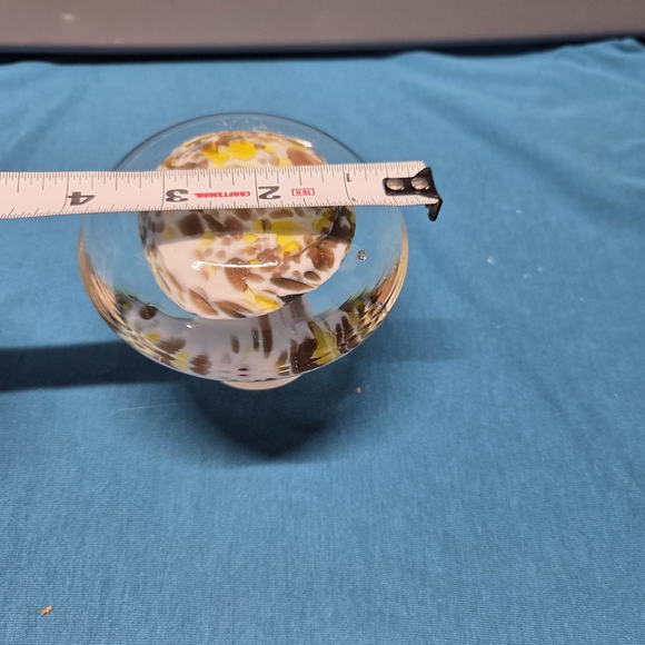 3" Hand Blown Glass Mushroom Paperweight or Table Decor - Picture 10 of 10